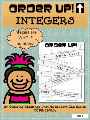 cover image of Order Up! Integers